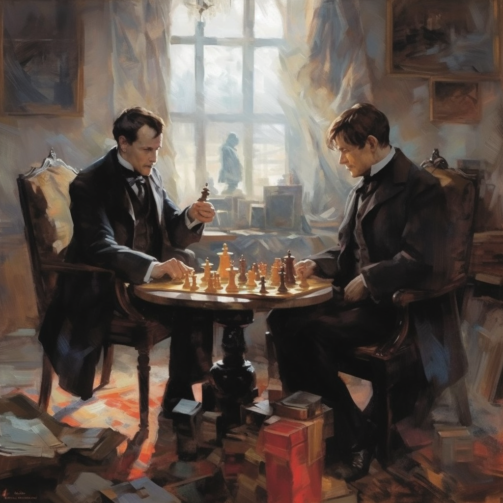 AI Artwork - Arthur Conan Doyle and Sherlock Holmes