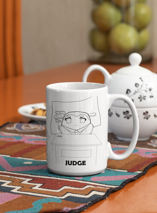 Judge Coffee Mug | White Judge Coffee Mug | Tracy Taylor Books