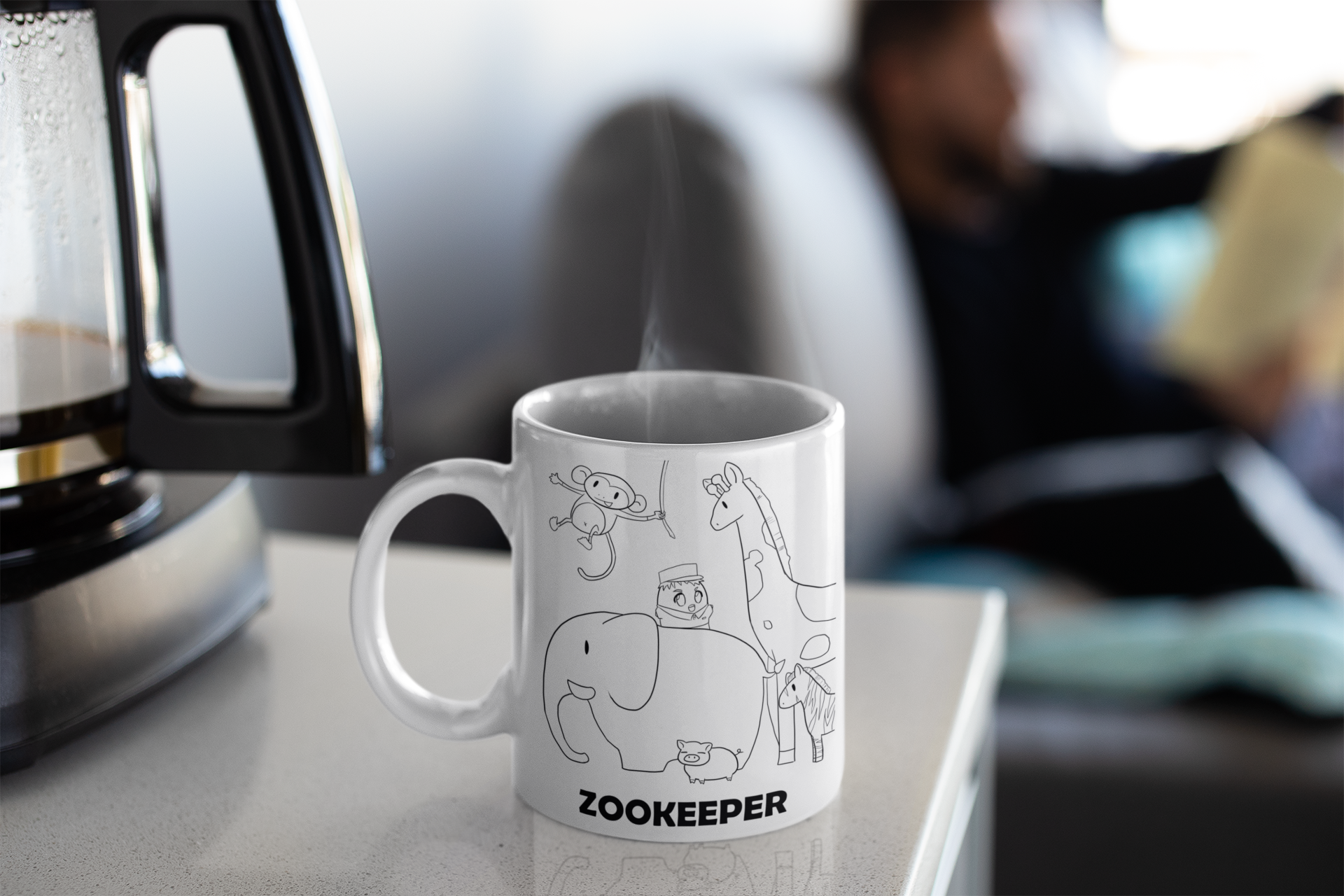ZooKeeper Funny Occupational Coffee Mug, Humorous Quote Coffee Mug, Tea Mug