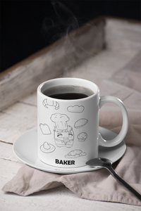 Baker's Mug | 11oz and 15 oz | Coffee Mug & Tea Cup