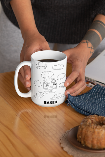 Baker's Mug | 11oz and 15 oz | Coffee Mug & Tea Cup