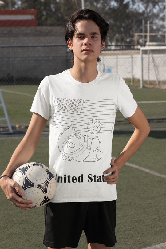 Youth USA Soccer Short Sleeve T-Shirt for Boys and Girls