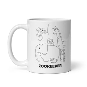 ZooKeeper Funny Occupational Coffee Mug, Humorous Quote Coffee Mug, Tea Mug